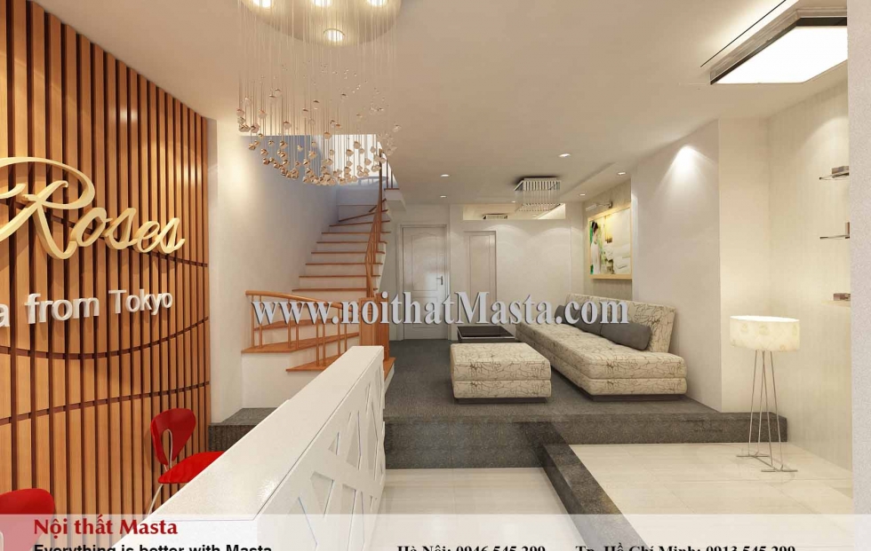 thiet ke phong spa tai nha